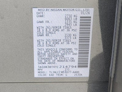 2026 Nissan Pathfinder SV