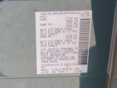 2026 Nissan Pathfinder Platinum